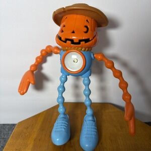 Vintage 1990s Little Tikes Twisty-Glo Flashlight Scarecrow Pumpkin‎ Halloween